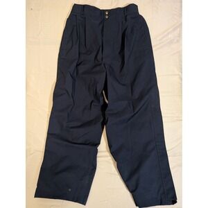 Zero Restriction USA Mens Large Gore-Tex Rain Pants Navy Blue Pleated Golf Size